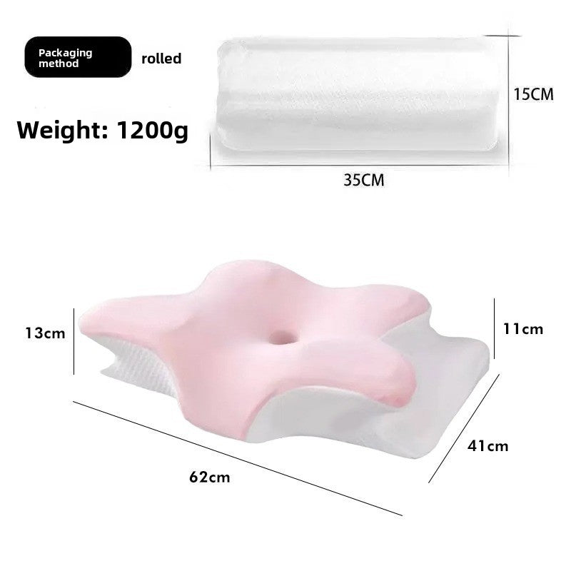 GaleWorks Contour Pillow in pink, memory foam support pillow