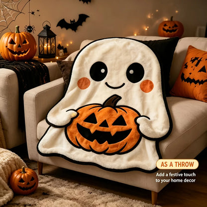 Ghost Blanket — Cute Halloween Flannel Throw