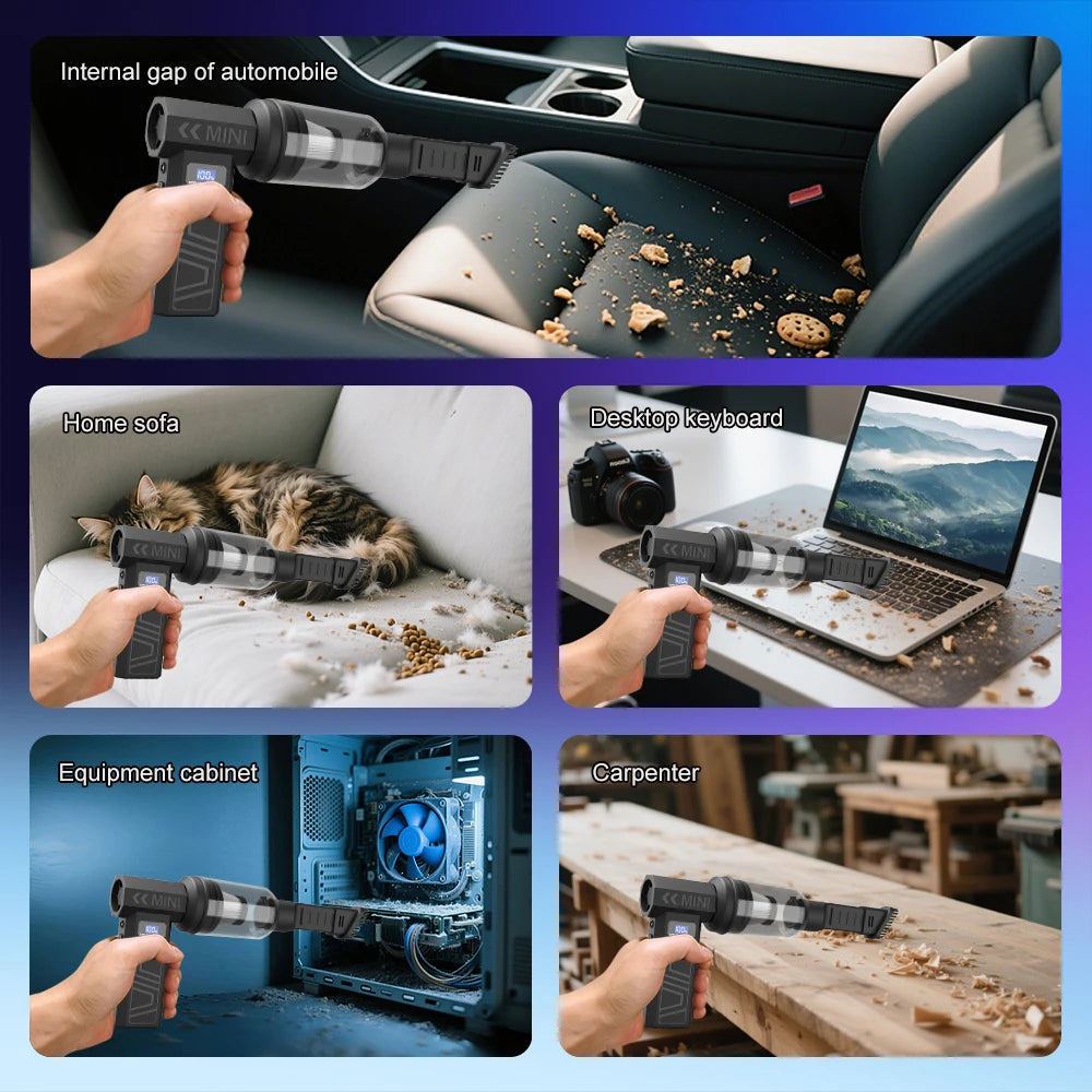 GaleWorks Turbo Blower — Cordless Car Duster & Vacuum Kit