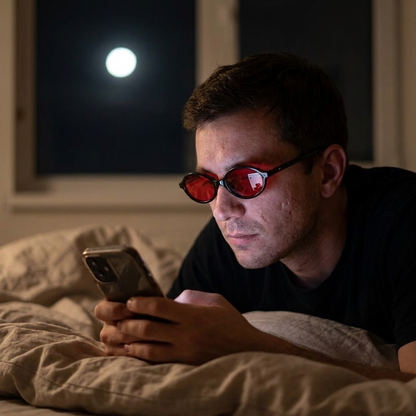 GaleWorks Sleep Glasses — Red Lens Blue Light Blocking Glasses for Better Sleep & Screen Time