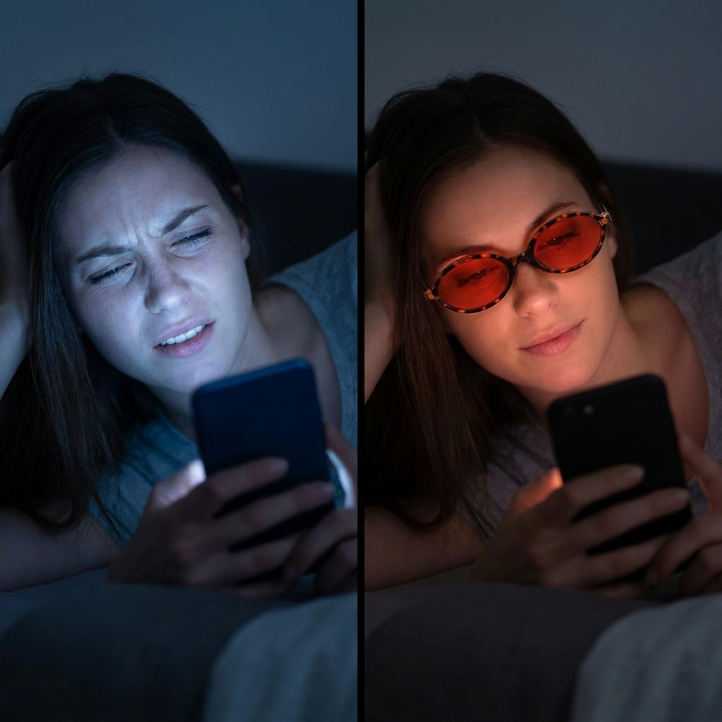 GaleWorks Sleep Glasses — Red Lens Blue Light Blocking Glasses for Better Sleep & Screen Time