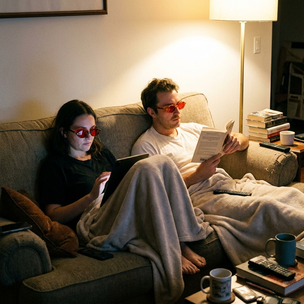 GaleWorks Sleep Glasses — Red Lens Blue Light Blocking Glasses for Better Sleep & Screen Time